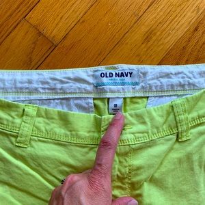 Old Navy Cuffed Shorts in Lime Green